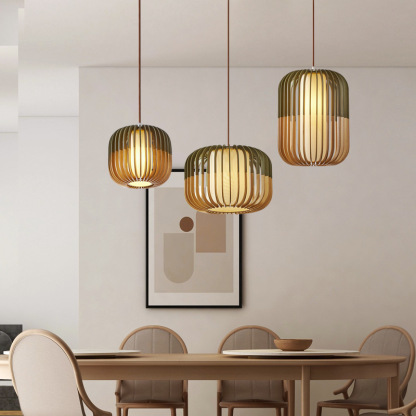 Natural Spectrum Colorful Wood Pendant Lamp-labpiecesign