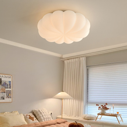 Cream Style Bedroom Lamp Nordic Ins Warm And Romantic Pumpkin Ceiling Lamp-labpiecesign