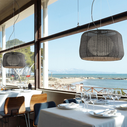 Art Japanese Rattan Pendant  Light Outdoor Waterproof Rattan lamp-labpiecesign