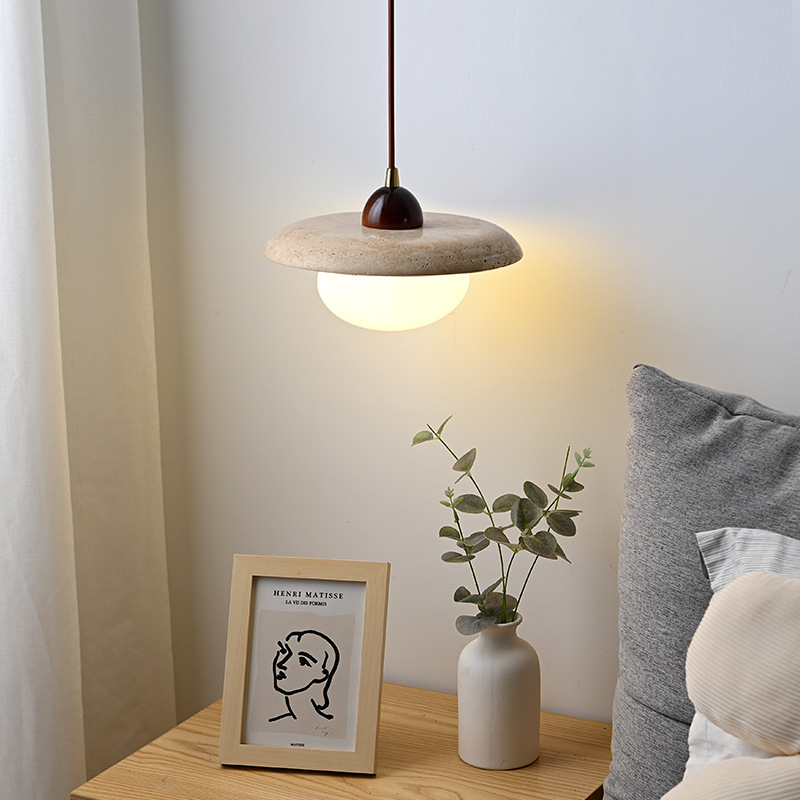 Yellow Hole Japanese Wabi Sabi Style Retro Nordic Bedroom Bedside Lamp