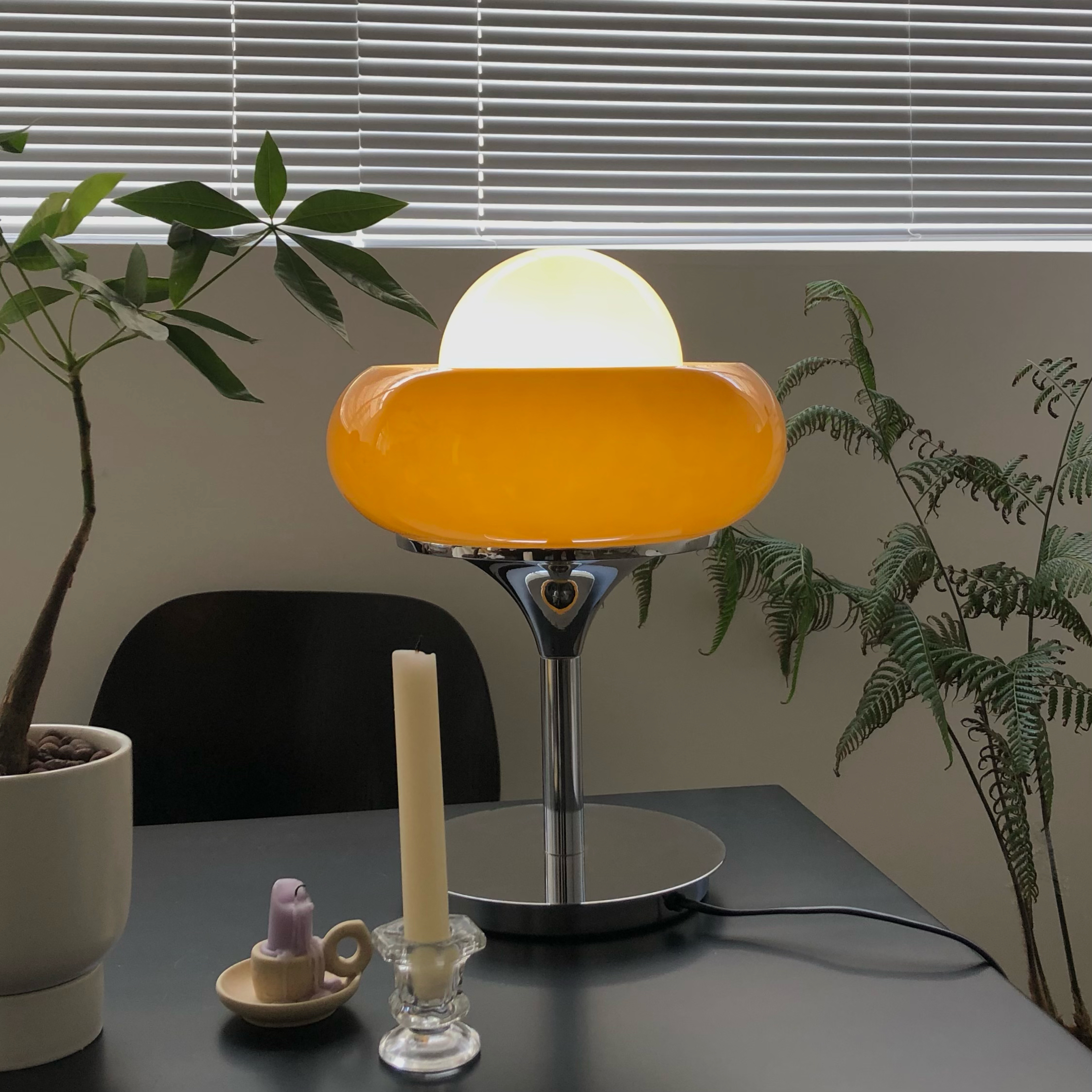 DPstudio Medieval Decorative Table Lamp Nordic Modern Bauhaus Bedside Lamp Vintage Egg Tart Lamp