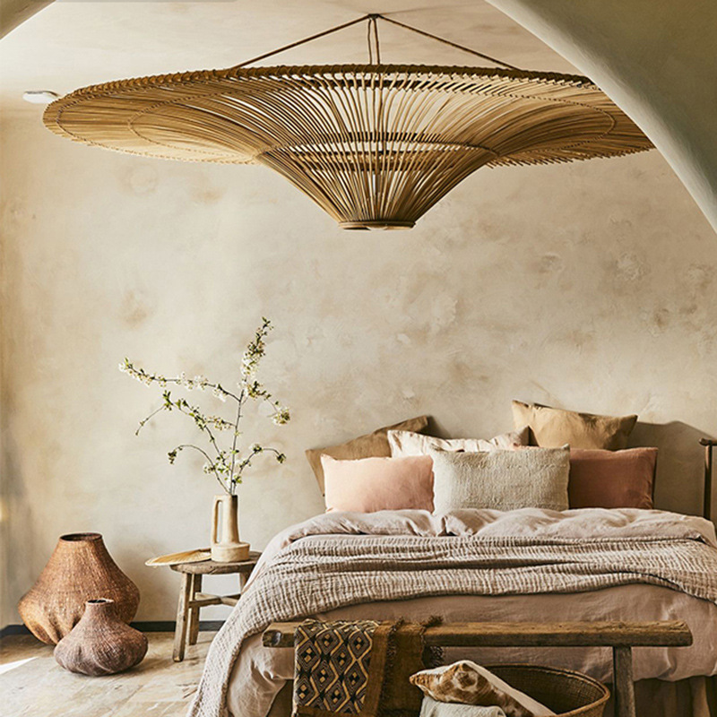 Wabi-sabi Japanese style ceiling lamp for living room and bedroom