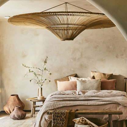 Wabi-sabi Japanese style  Pendant Light Rattan Ceiling Lampshade-labpiecesign