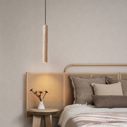 Yellow Hole Stone Japanese Style Wabi-sabi Style Bedroom Bedside Lamp Cream Style Modern Pendat Light-labpiecesign