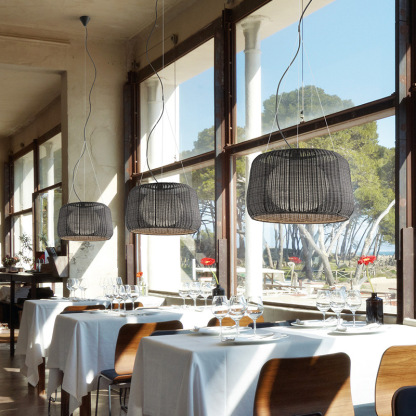 Art Japanese Rattan Pendant  Light Outdoor Waterproof Rattan lamp-labpiecesign