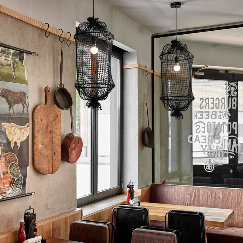 Creative Design Nylon Rope Fishnet Weaving Lamp-labpiecesign