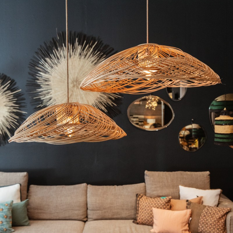 Southeast Asian handmade art creative rattan pendant light-labpiecesign