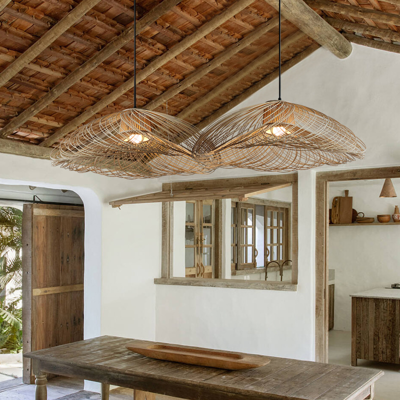 Southeast Asian handmade art creative rattan pendant light-labpiecesign