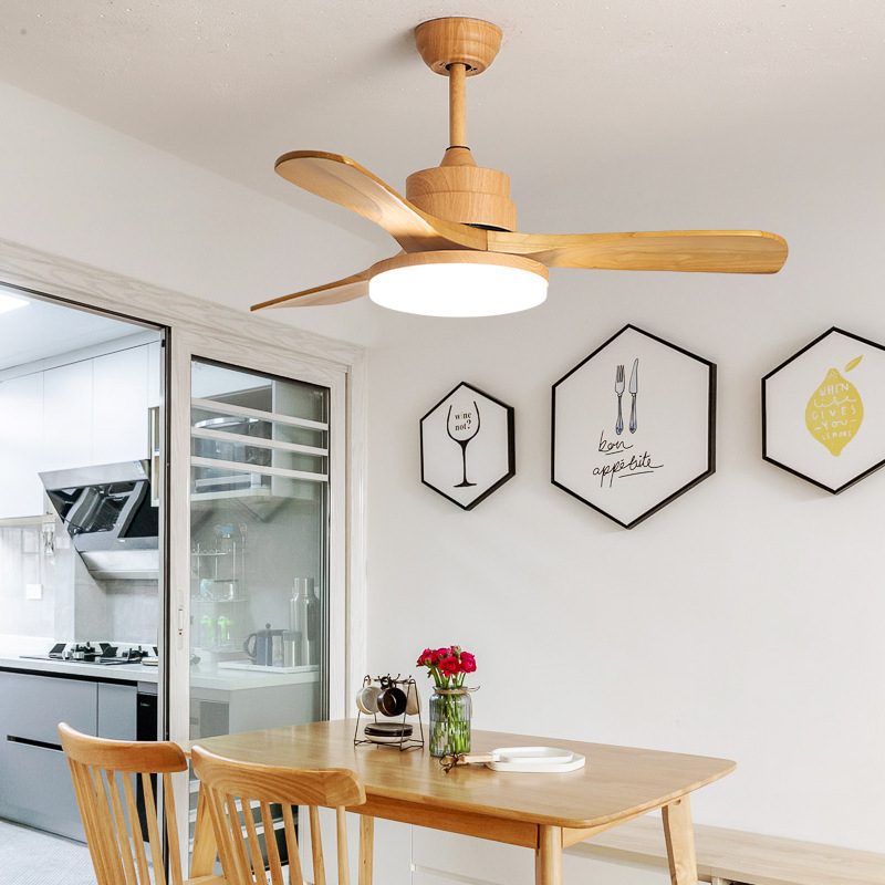 Nordic Japanese style simple modern mute 5 blades led Ceiling Fan-labpiecesign
