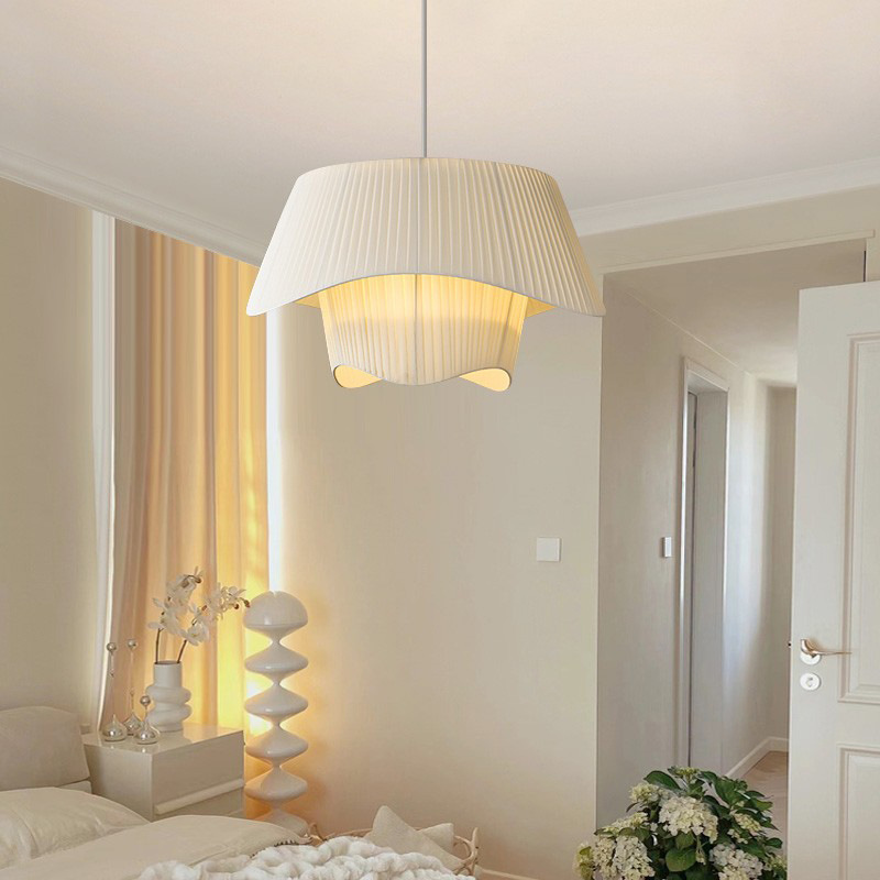 Modern French Cream Style Master Bedroom Pendant Light Ins Skirt ...