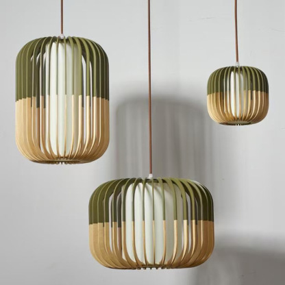 Natural Spectrum Colorful Wood Pendant Lamp-labpiecesign