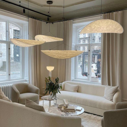 Nordic Style Whute Silk Tense Pendant Lamp-labpiecesign