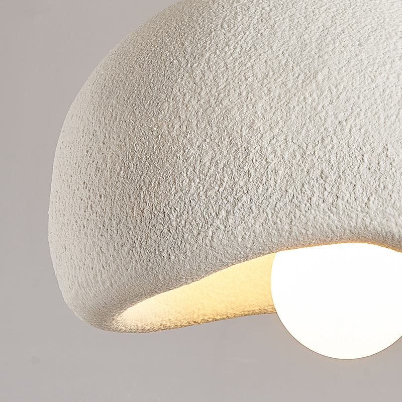 Wabi sabi Style Cream Color High Texture Resin Khmara Lamp-labpiecesign