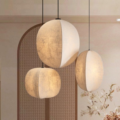 Japanese Style Wabi-sabi Style Pendant Light Fabric Pendant Lamp-labpiecesign