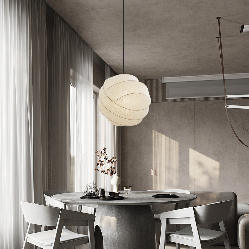 Silkworm Intentional Modern Lantern Cocoon Pendant Lamp -labpiecesign