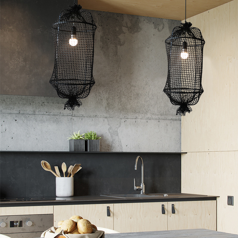 Creative Design Nylon Rope Fishnet Weaving Lamp-labpiecesign