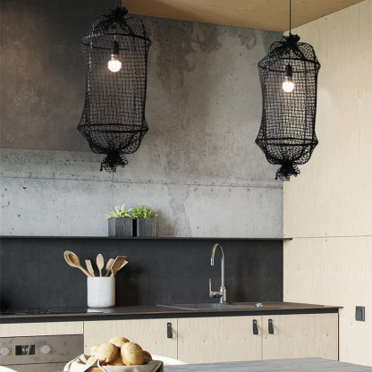 Creative Design Nylon Rope Fishnet Weaving Lamp-labpiecesign