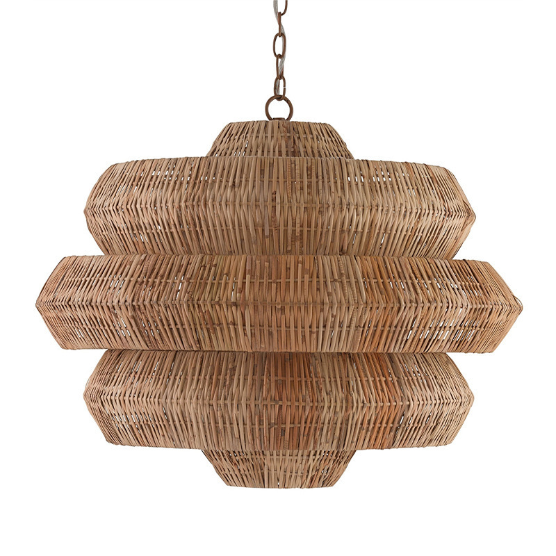 Bohemian Rattan Chandelier Creative Rattan Decorative Lamp-labpiecesign