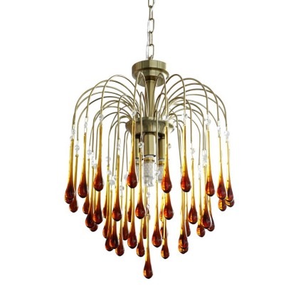 Italian Retro Water Drop French Snot Lamp Light Luxury Glass Chandelier-labpiecesign