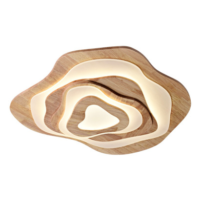 Irregular Solid Wooden Ceiling Light For Living Room-labpiecesign