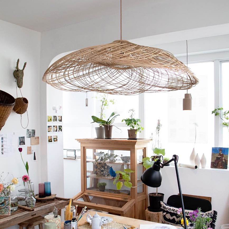 Southeast Asian handmade art creative rattan pendant light-labpiecesign