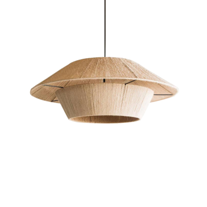 Wabi-Sabi Style Japanese Retro Hemp Rope Pendant Light-labpiecesign