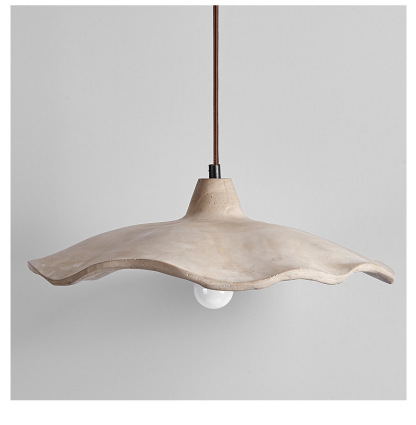 Wabi-sabi chandelier Japanese style bedroom cement bedside lamp-labpiecesign