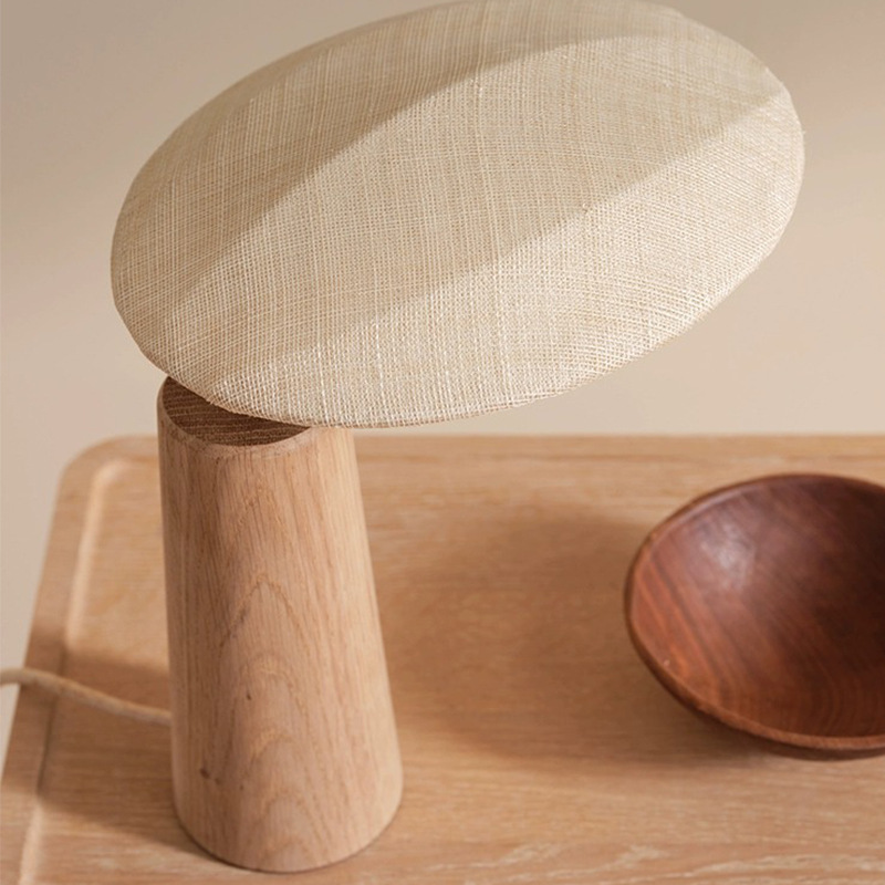 Wabi-sabi Table Lamp Simple Solid Wood Bedroom Bedside Desk Lamp-labpiecesign