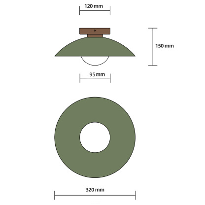 Medieval Cream Style Creative Warm Simple Modern Balcony Ceiling Lamp-labpiecesign