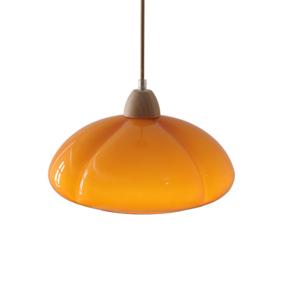 Medieval pumpkin chandelier new log glass lamp-labpiecesign