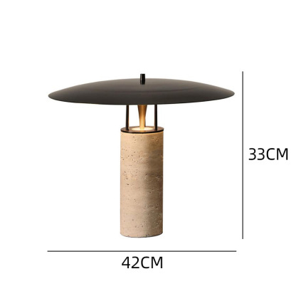 Modern bedside lamp minimalist marble travertine living room table lamp light -labpiecesign
