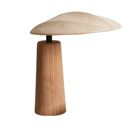 Wabi-sabi Table Lamp Simple Solid Wood Bedroom Bedside Desk Lamp-labpiecesign