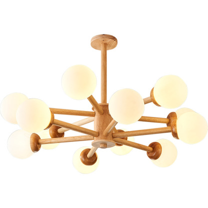 New Japanese Style Living Room Bedroom Crude Wood Ceiling Lamp-labpiecesign