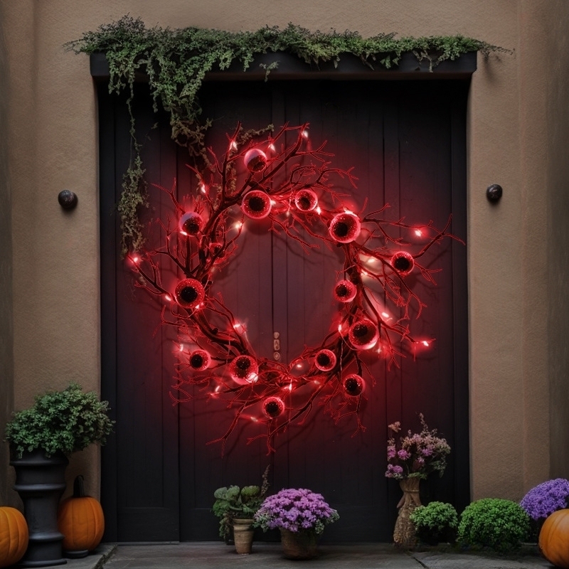 Halloween Artificial Eyeball Garland Dead Branch Garland-labpiecesign