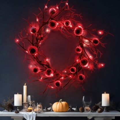 Halloween Artificial Eyeball Garland Dead Branch Garland-labpiecesign