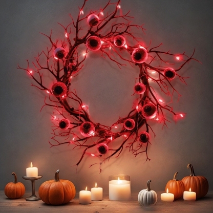 Halloween Artificial Eyeball Garland Dead Branch Garland-labpiecesign