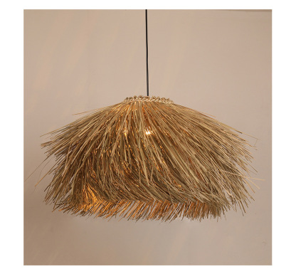 Japanese Style Vintage Grass Light Chandelier Rattan Pendant Light-labpiecesign