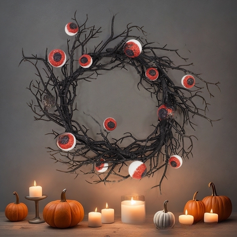 Halloween Artificial Eyeball Garland Dead Branch Garland-labpiecesign