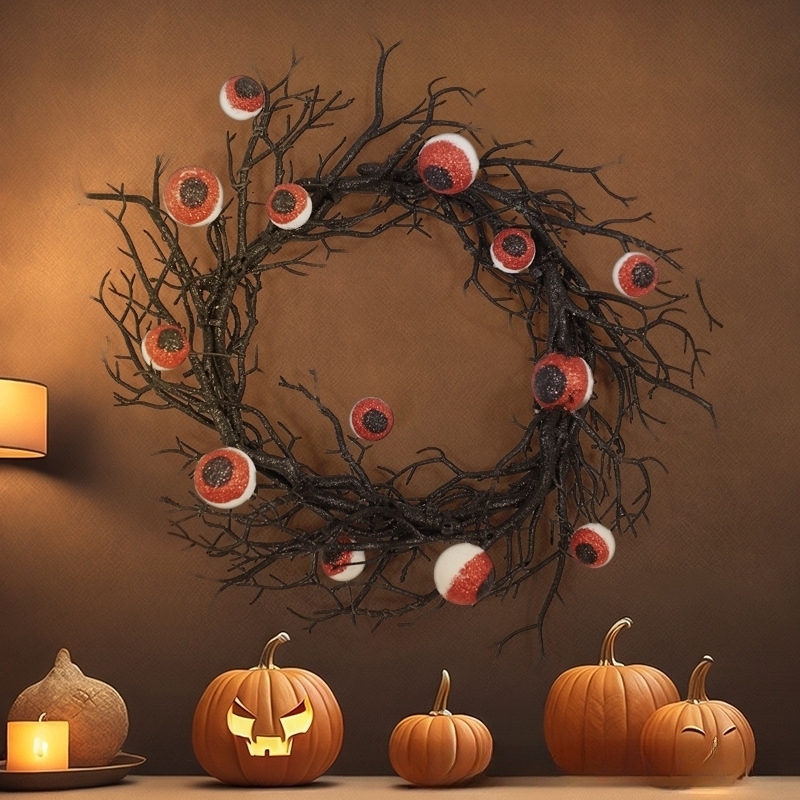 Halloween Artificial Eyeball Garland Dead Branch Garland-labpiecesign