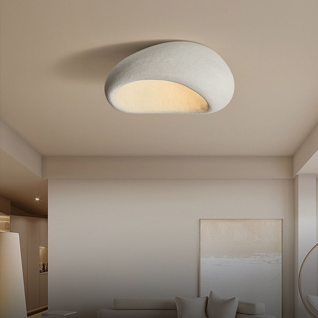 Wabi-sabi Style Resin Ceiling Lamp Japanese Style Master Bedroom Ceiling Light-labpiecesign