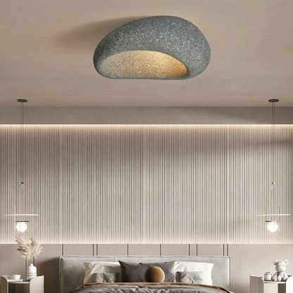 Wabi-sabi Style Resin Ceiling Lamp Japanese Style Master Bedroom Ceiling Light-labpiecesign