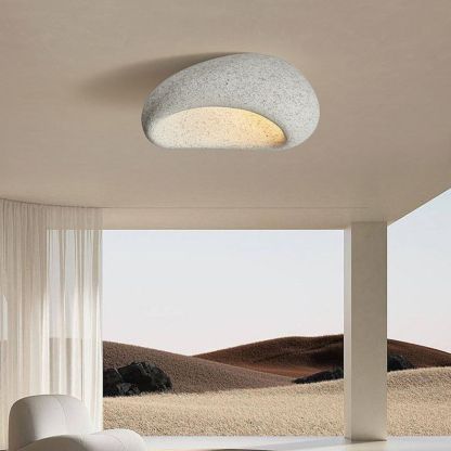 Wabi-sabi Style Resin Ceiling Lamp Japanese Style Master Bedroom Ceiling Light-labpiecesign