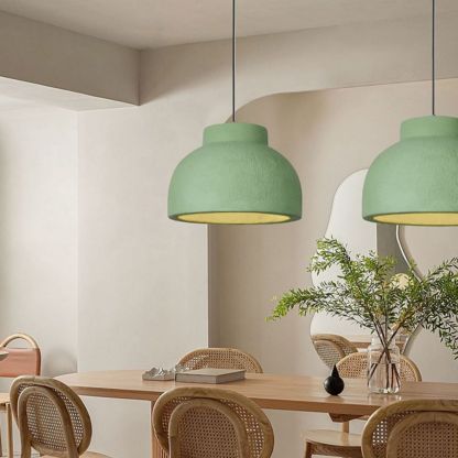Wabi-Sabi Style Resin Bowl Shape Pendant Lamp-labpiecesign