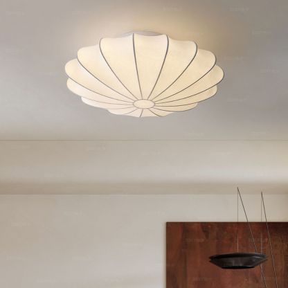 Silk Ceiling Lamp Japanese Wabi-Sabi Style Ceiling Light-labpiecesign