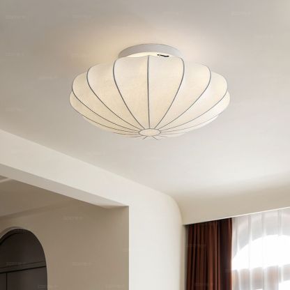 Silk Ceiling Lamp Japanese Wabi-Sabi Style Ceiling Light-labpiecesign