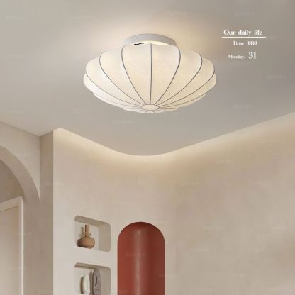 Silk Ceiling Lamp Japanese Wabi-Sabi Style Ceiling Light-labpiecesign