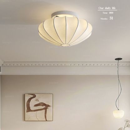 Silk Ceiling Lamp Japanese Wabi-Sabi Style Ceiling Light-labpiecesign