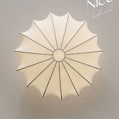 Silk Ceiling Lamp Japanese Wabi-Sabi Style Ceiling Light-labpiecesign