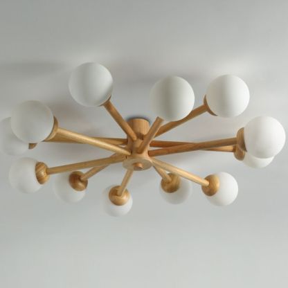 New Japanese Style Living Room Bedroom Crude Wood Ceiling Lamp-labpiecesign