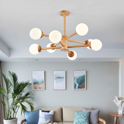 New Japanese Style Living Room Bedroom Crude Wood Ceiling Lamp-labpiecesign